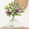 Violet Chrysanthemum and Lambs Ear Bouquet available at Quilted Cabin Home Decor.