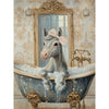 Horse Vintage Tub Framed Print available at Quilted Cabin Home Decor.