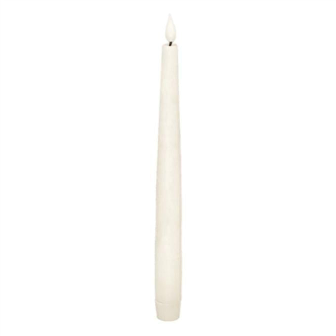 Ivory Realistic 11.5" Timer Taper Candle available at Quilted Cabin Home Decor.