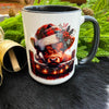 Highland Cow in Christmas Lights Mug available at Quilted Cabin Home Decor.