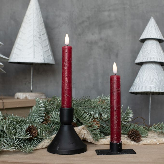 Red Taper Candles - Set of Two - Two Sizes available at Quilted Cabin Home Decor.