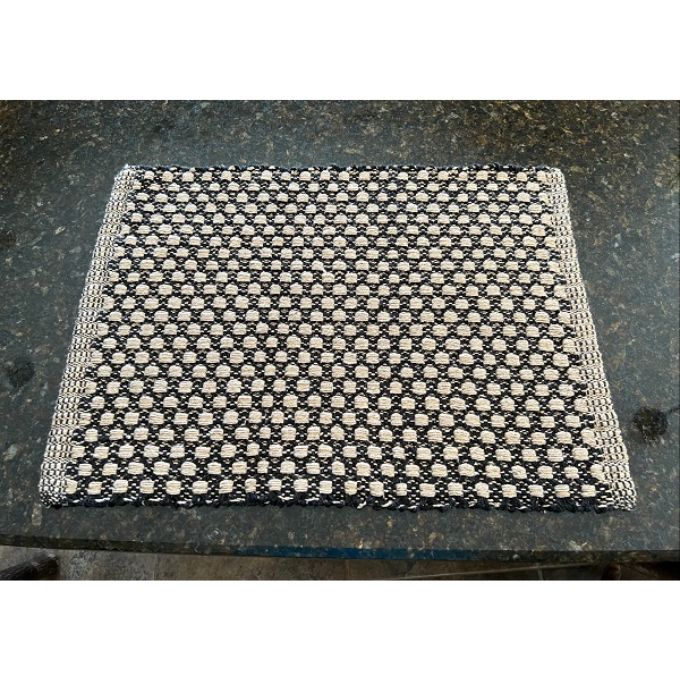 Cottage Weave Black and Tan Placemats available at Quilted Cabin Home Decor.
