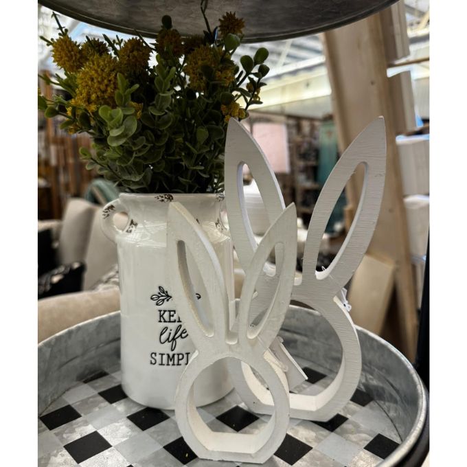 Bunny Head Cutouts - Set of Two available at Quilted Cabin Home Decor.