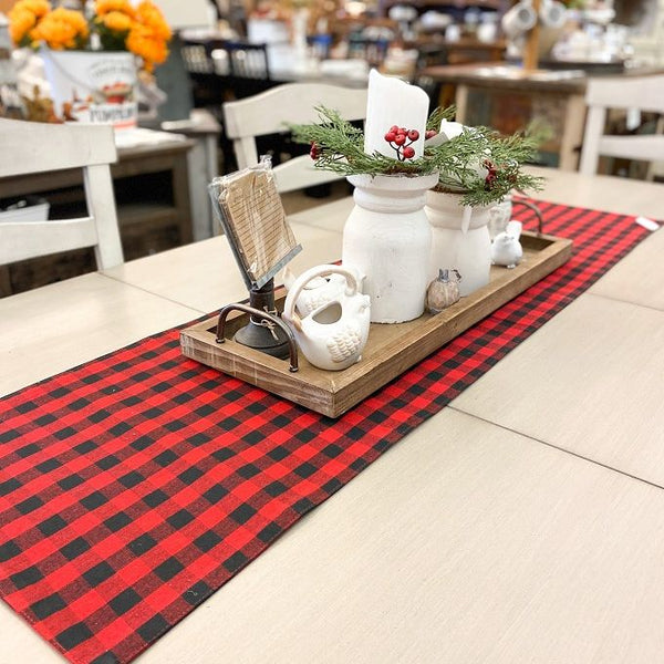 Buffalo Check Reversible Table Runner available at Quilted Cabin Home Decor