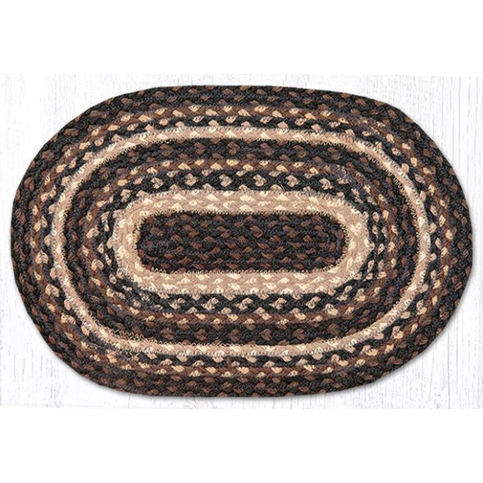  Rug Jute Beige & Black Border Hand Braided Rectangle Shape Rugs  for Living, Indoor & Outdoor, Kitchen Carpet (60 x 84 inch (5x7 feet)) :  Home & Kitchen