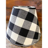 Black and Cream Buffalo Check Lamp Shades - Three Sizes available at Quilted Cabin Home Decor