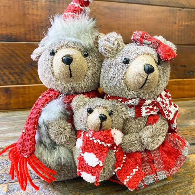 Christmas Bear Family available at Quilted Cabin Home Decor.