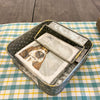 Galvanized Metal Napkin Holder available at Quilted Cabin Home Decor