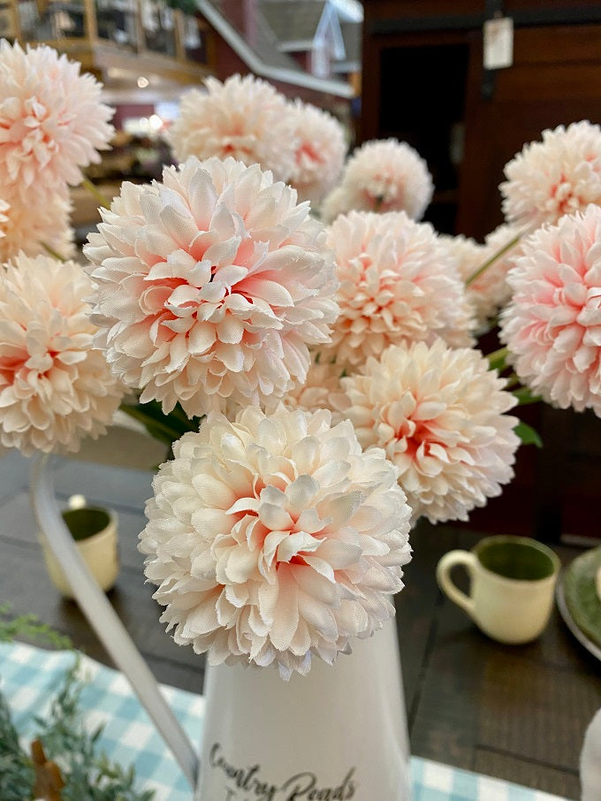 Pink Chrysantheum Ball Spray available at quilted cabin home decor.