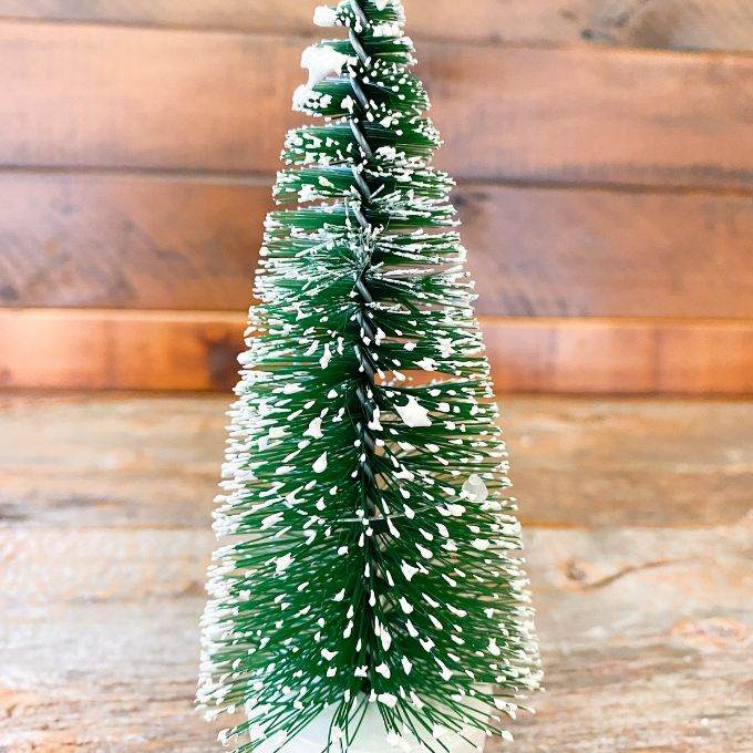 Potted Snowy Bottle Brush available at Quilted Cabin Home Decor.