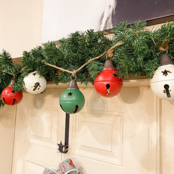 Weathered Christmas Bell Garland available at Quilted Cabin Home Decor