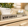 What Happens At Nana's Stays at Nana's Shelf Sign available at Quilted Cabin Home Decor.