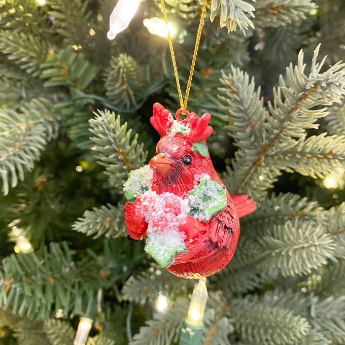 Cardinal Ornaments - Three Styles available at Quilted Cabin Home Decor.