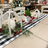 Black and White Plaid Table Runner and Placemats available at Quilted Cabin Home Decor.