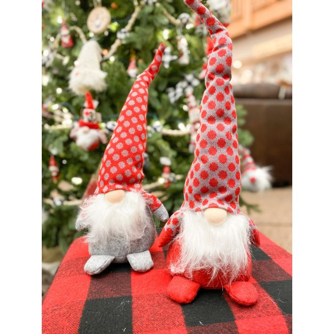 Polka Dot Hat Gnomes - Two Colours available at Quilted Cabin Home Decor.