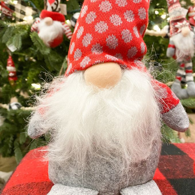 Polka Dot Hat Gnomes - Two Colours available at Quilted Cabin Home Decor.