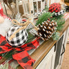 Holiday Pine Buffalo Check Sprays and Garland available at Quilted Cabin Home Decor