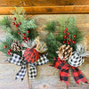 Holiday Pine Buffalo Check Sprays and Garland available at Quilted Cabin Home Decor