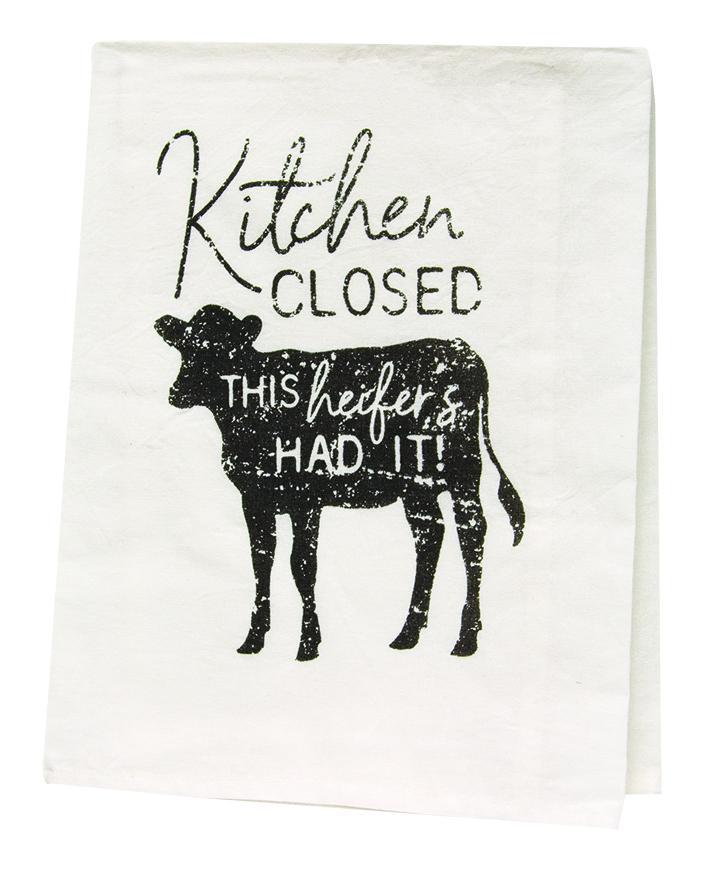 Farmhouse Kitchen Team Towels available at quilted cabin home decor.