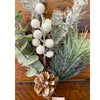 Snowy Mix Pine Floral Spray available at Quilted Cabin Home Decor.