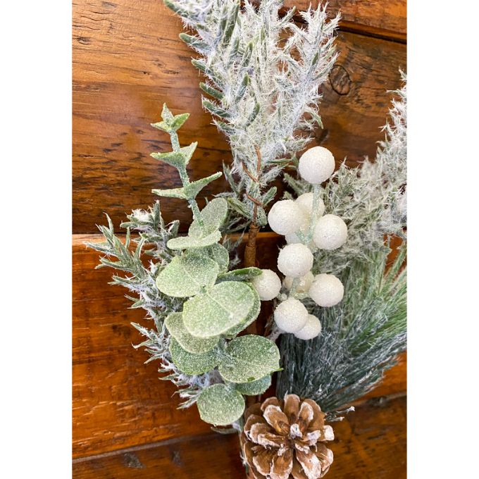 Snowy Mix Pine Floral Spray available at Quilted Cabin Home Decor.