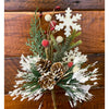 Country Snowy Pines Floral Spray available at Quilted Cabin Home Decor.