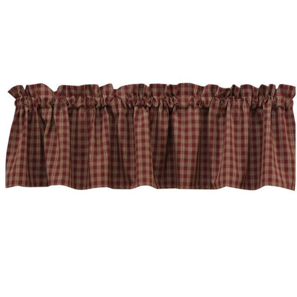 Farmhouse Plaid Valances - Three Colours available at Quilted Cabin Home Decor.