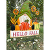 Hello Fall Gnome Garden Stake available at Quilted Cabin Home Decor.