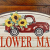 Sunflower Market Metal Sign available at Quilted Cabin Home Decor