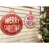 Merry Christmas Ornament Metal Sign - Red available at Quilted Cabin Home Decor.