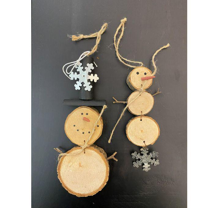 Snowman Slice Ornament available at Quilted Cabin Home Decor.