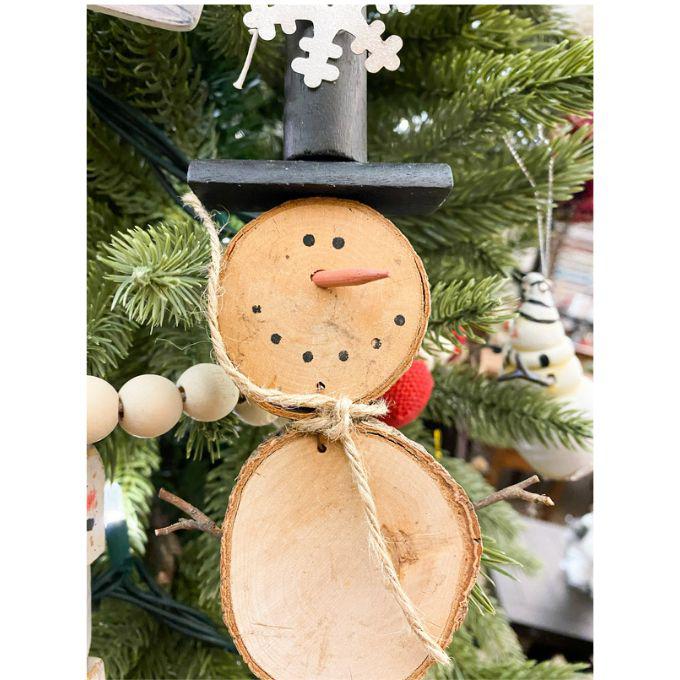 Snowman Slice Ornament available at Quilted Cabin Home Decor.