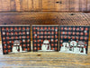 Three small  Snow Friends block signs with a snowman and lots of buffalo plaid. Choose from three different sayings: I'm Sorry for What I said when it was Winter, Some of my Best Friends are Flakes and Let it Snow, Let it Snow Somewhere Else.