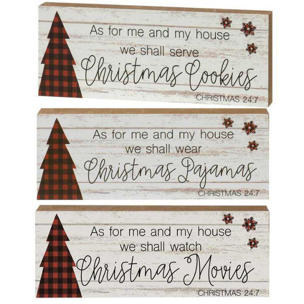 As for Me and My House Sign - Three Styles available at Quilted Cabin Home Decor.