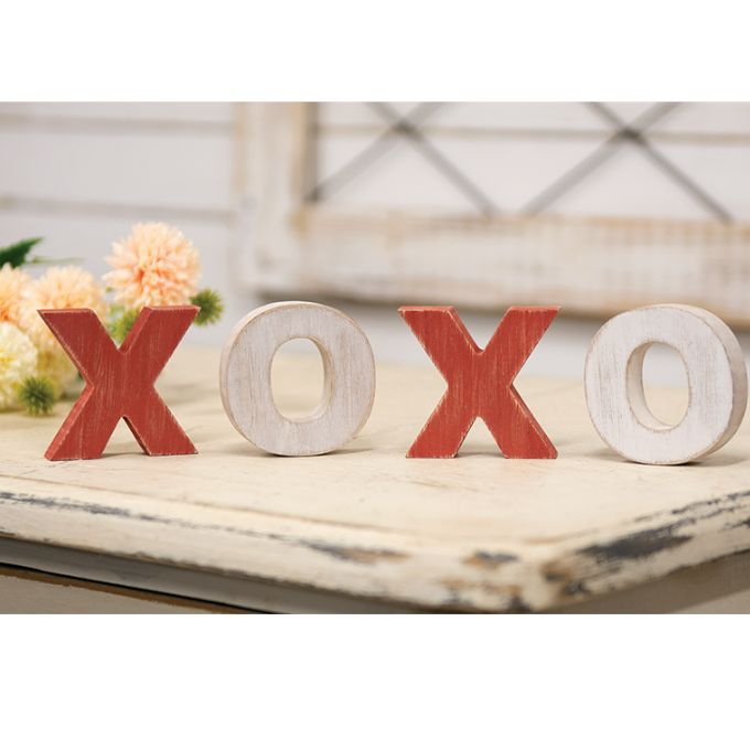 XOXO Standing Letters available at Quilted Cabin Home Decor