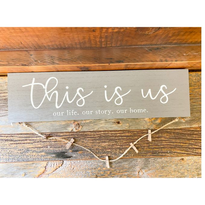 This is Us Photo Hanger - Two Colours available at Quilted Cabin Home Decor
