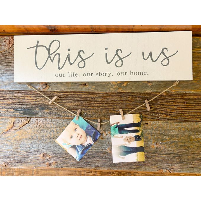 This is Us Photo Hanger - Two Colours available at Quilted Cabin Home Decor