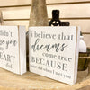 Choose You Square Blocks - Two Styles available at Quilted Cabin Home Decor