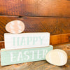 Happy Easter Block Stack available at Quilted Cabin Home Decor.