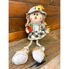 Barn Plaid Button Leg Scarecrows - Two Styles available at Quilted Cabin Home Decor