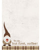Gnome and Coffee Magnetic Note Pads available at quilted cabin home decor.