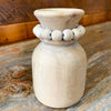 Wooden Vases with Beads - Two Sizes available at Quilted Cabin Home Decor.