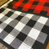 Reversible Buffalo Plaid Table Runner available at Quilted Cabin Home Decor