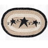 Primitive Star-Black Braided trivets and mats available at Quilted Cabin Home Decor.