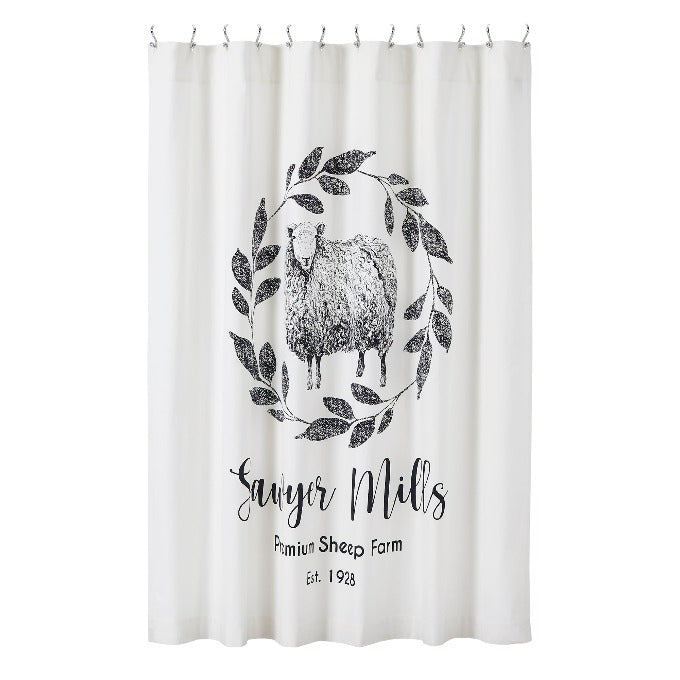 Black Sheep Shower Curtain at Quilted Cabin Home Decor.