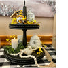 Black Beaded Two Tiered Wooden Tray available at Quilted Cabin Home Decor