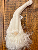 Plush Cream Gnome Bottle Topper available at quilted cabin home decor.