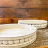 Round Beaded Trays - Three Sizes available at Quilted Cabin Home Decor.