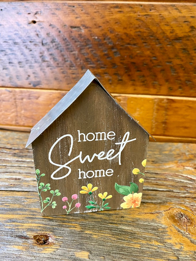 Home Sweet Home House Block Sign available at Quilted Cabin Home Decor