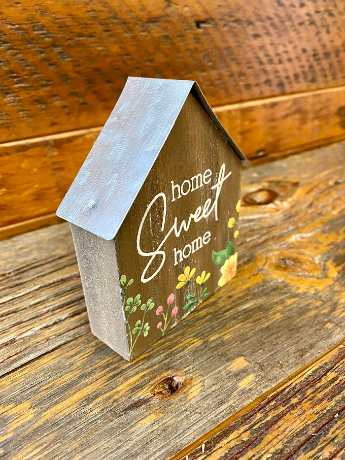 Home Sweet Home House Block Sign available at Quilted Cabin Home Decor